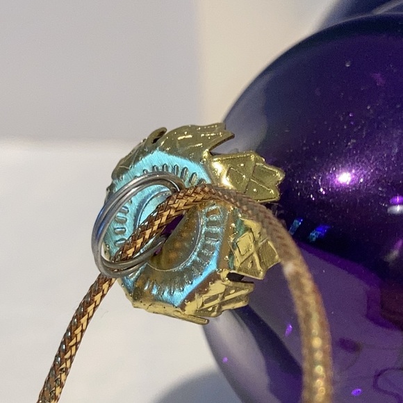 Large glass ornament purple 9,5” - Picture 6 of 9